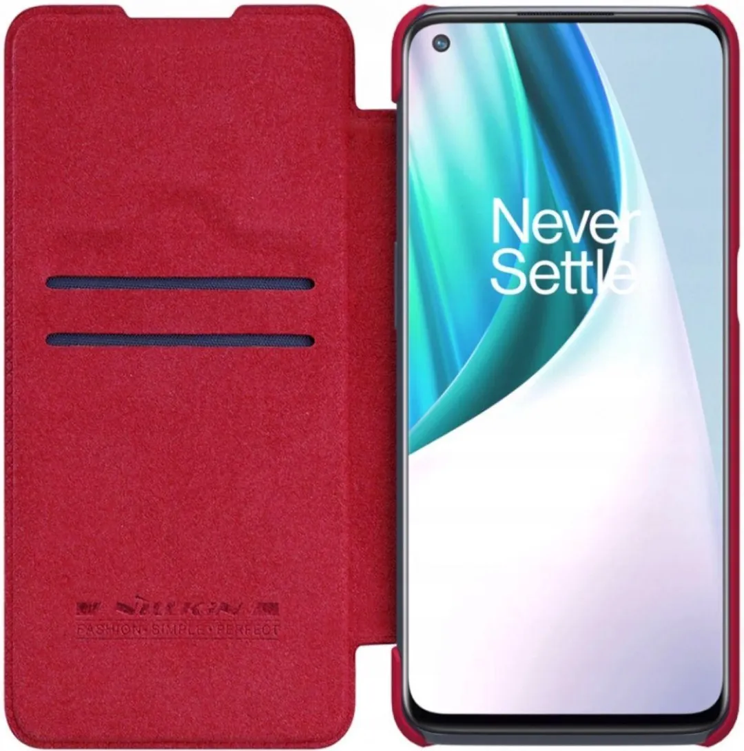 Nillkin Qin Series Book OnePlus 9 Pro Hoesje Wallet - Rood
