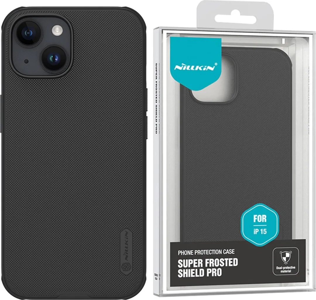 Nillkin Super Frosted Shield iPhone 15 Plus - Zwart