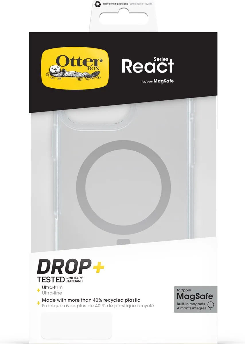 OtterBox React MagSafe Case iPhone 16 Pro Max 77-96261 - Transparant
