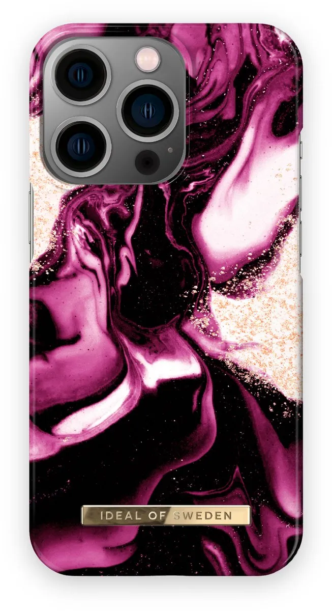 iDeal of Sweden iPhone 13 Pro Case Golden Ruby Marble