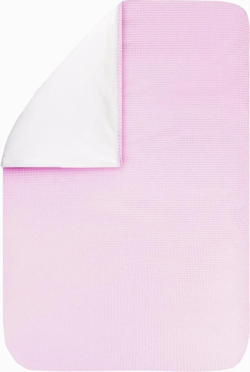 BINK Bedding Dekbedovertrek Wafel Roze 80x60