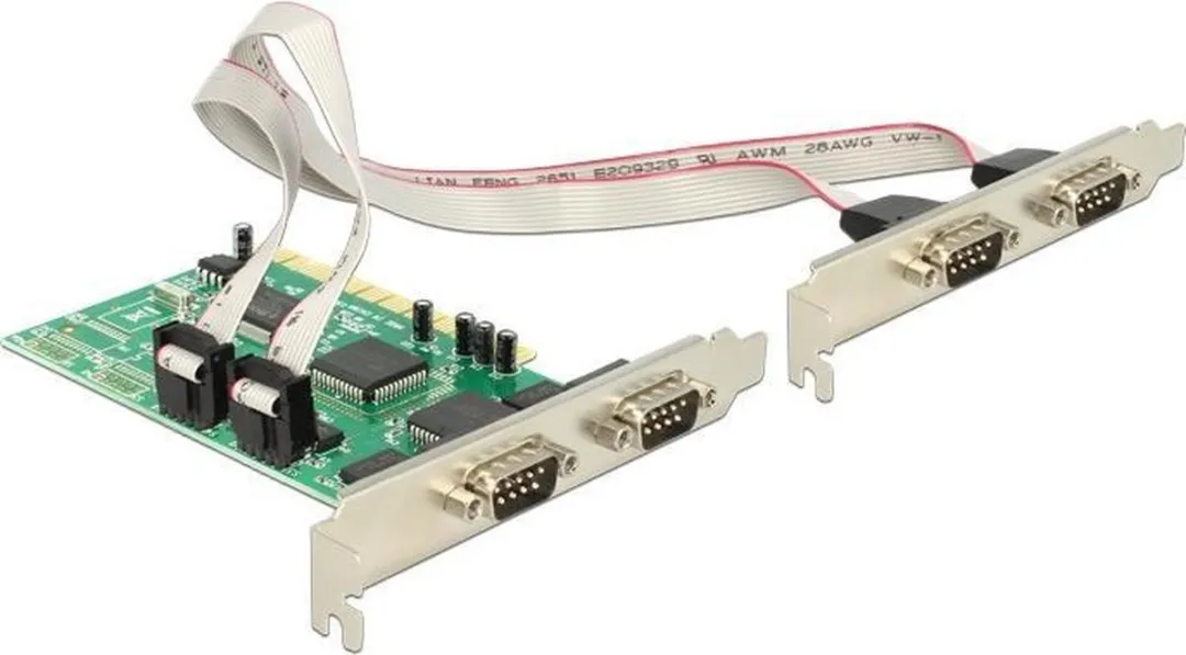 Delock PCI 89046 Seriële RS232 Kaart - 4x 9-pins SUB-D
