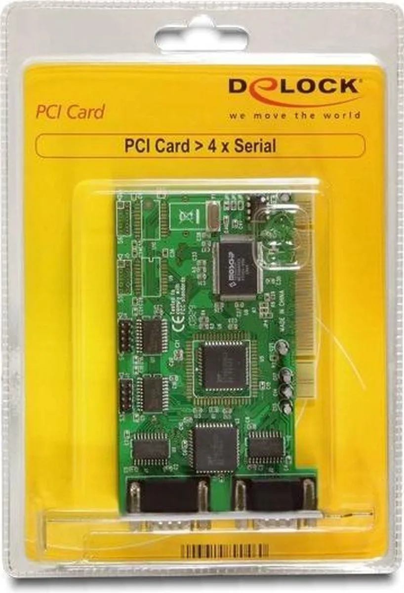 Delock PCI 89046 Seriële RS232 Kaart - 4x 9-pins SUB-D