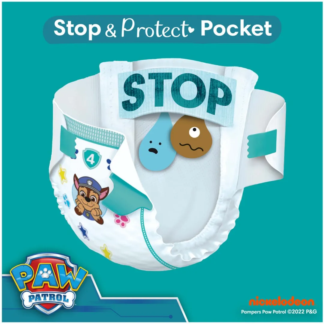Pampers Baby-Dry Maat 4 Paw Patrol - 222 Stuks