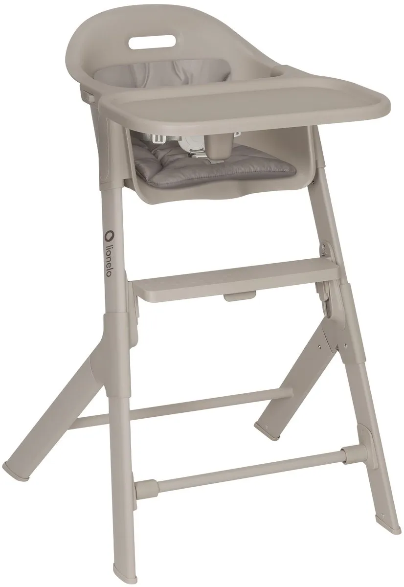 Lionelo Beny – Hoge Kinderstoel 6–36 Maanden – 3-puntsgordel – Verstelbaar Dienblad & Voetsteun – Wasbare Inleg – Compact & Lichtgewicht