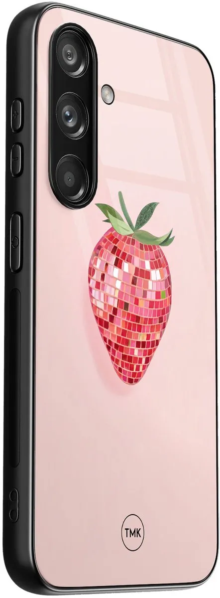 Casevibes Hoesje Samsung Galaxy S24 Disco Aardbei - Roze - afbeelding 2 van 3
