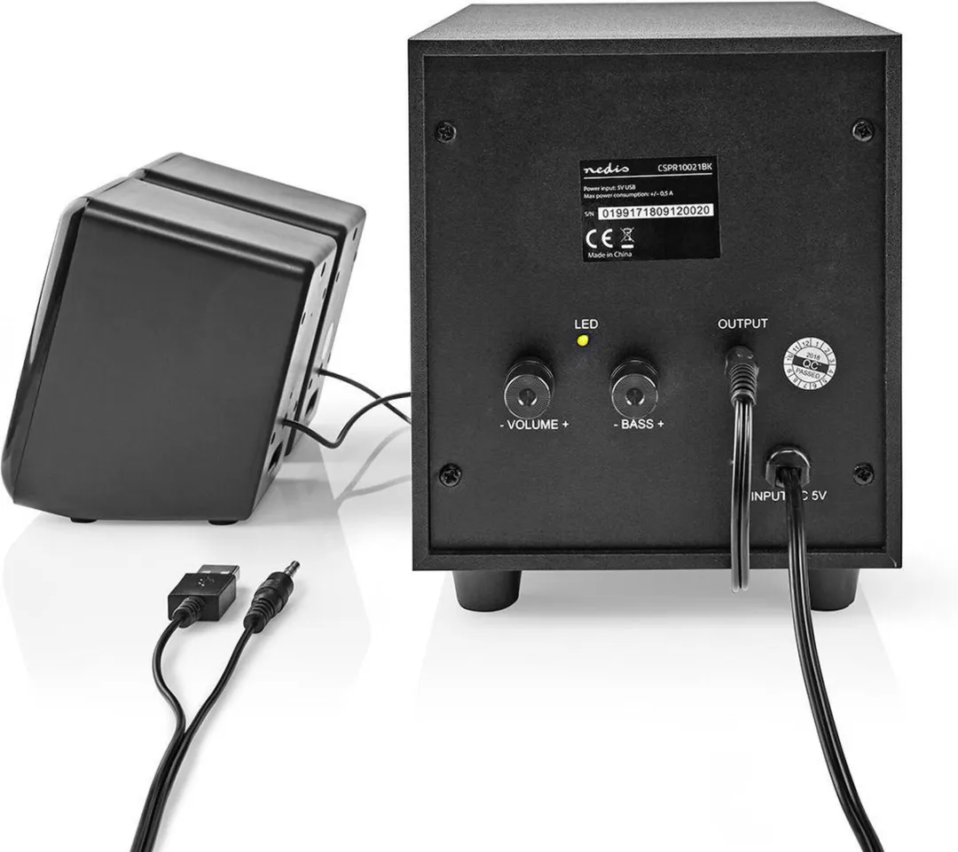 Nedis CSPR10021BK PC-Speaker 2.1 - 33W - Zwart