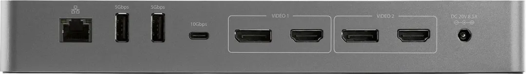 Startech TB3CDK2DHUE Thunderbolt 3 USB-Hub - 3 Poorten - Zwart