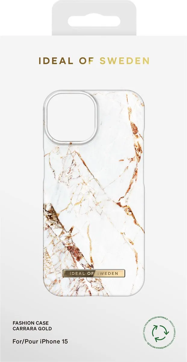 iDeal of Sweden iPhone 15 Backcover - Carrara Gold - afbeelding 6 van 6