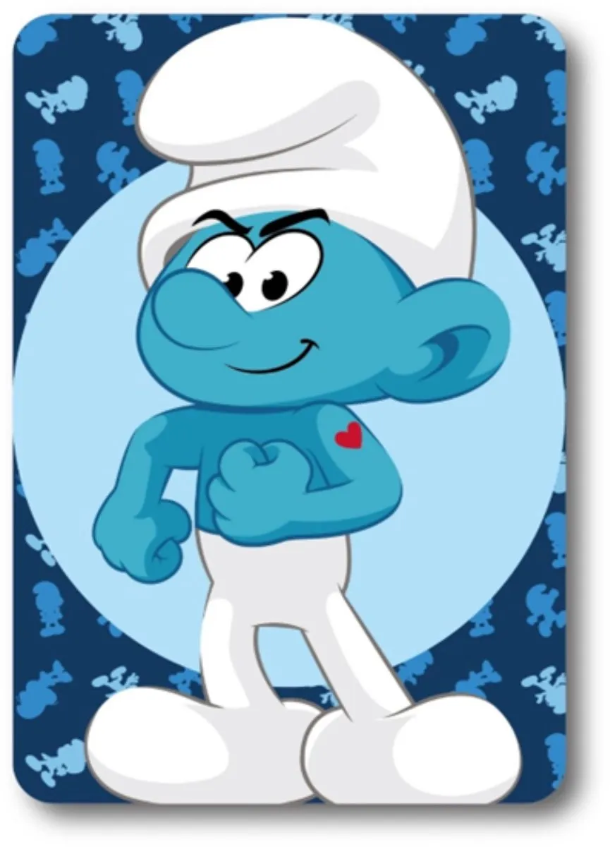 De Smurfen Fleecedeken Multi Colour 100x140