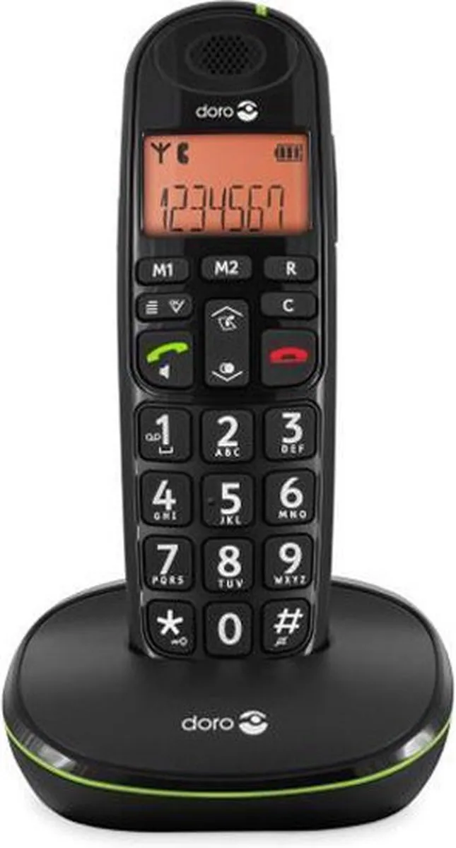 Doro PhoneEasy 100W Seniorentelefoon - Zwart