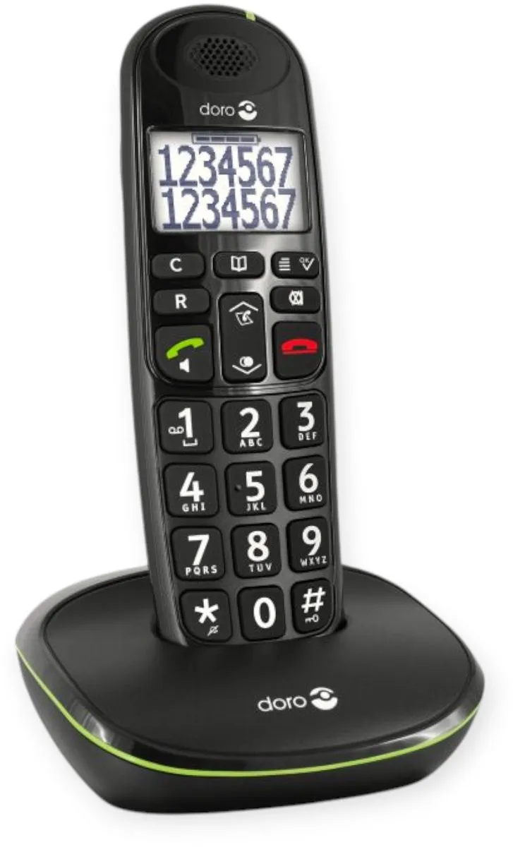 Doro PhoneEasy 100W Seniorentelefoon - Zwart