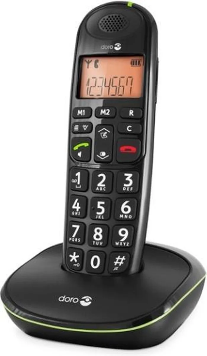 Doro PhoneEasy 100W Seniorentelefoon - Zwart