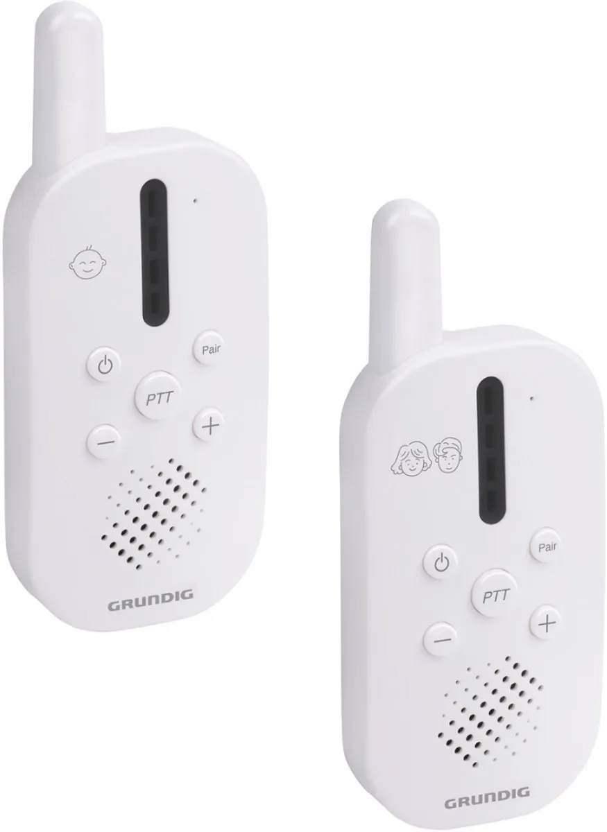 Grundig DECT Babyfoon - 150m Bereik - Ouder- en Babyunit - Wit