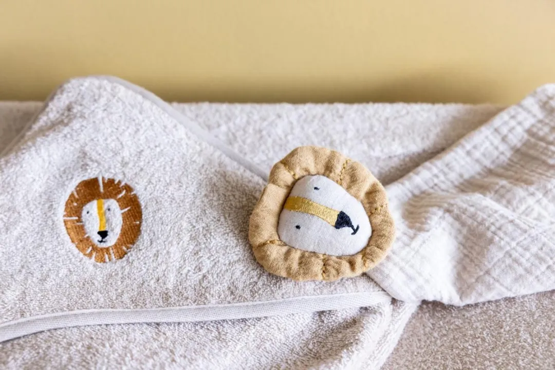 Trixie Aura Lion Badcape 75x75cm - Biologisch katoen