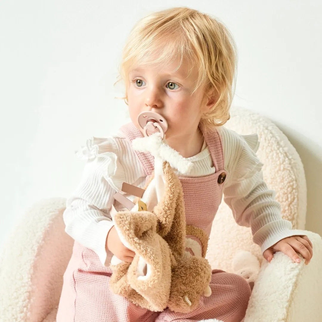 Nattou Teddy Knuffeldoekje Neushoorn 39cm - Karamel