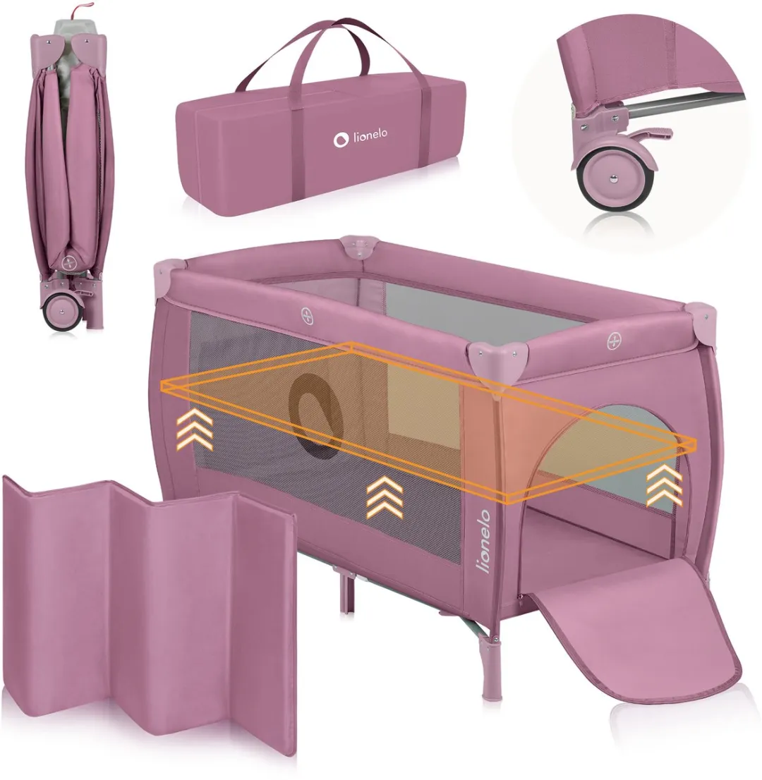 Lionelo Stefi Plus Campingbedje 2-in-1 - Reisbed & Box - Beige