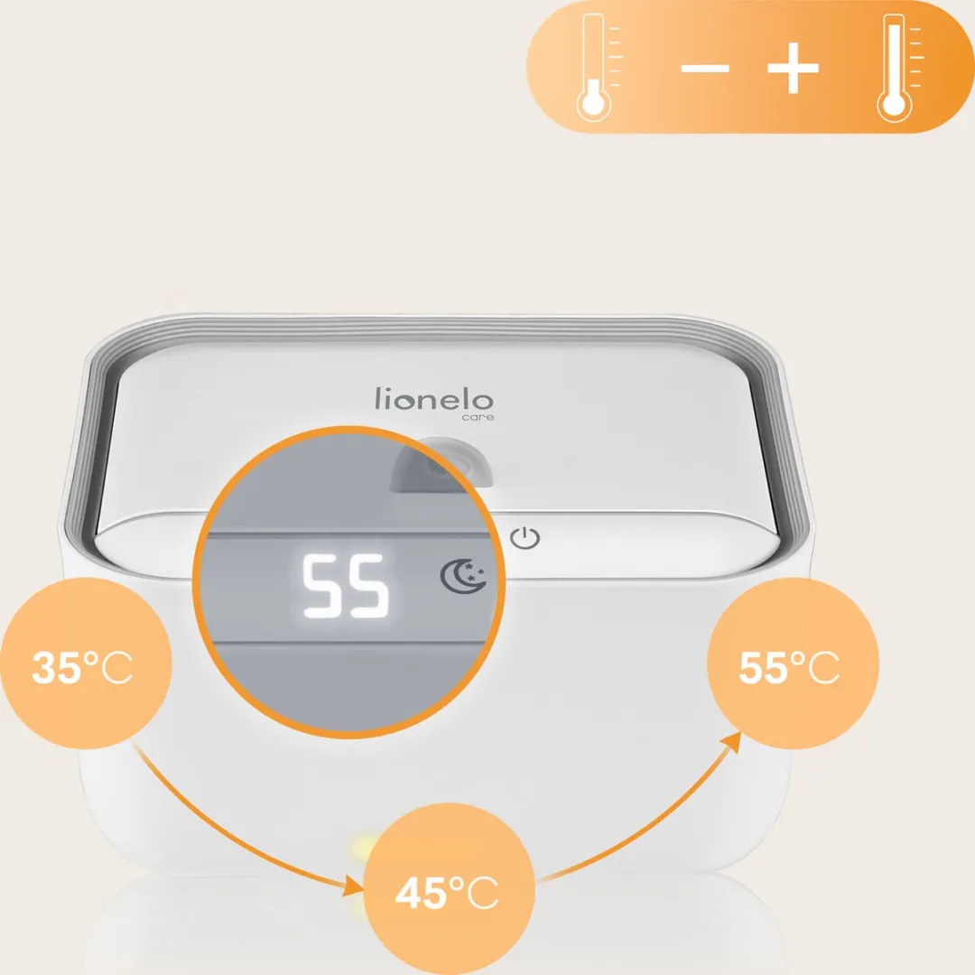 Lionelo BabyBliss Doekjeswarmer - 3 Temperatuurstanden - Nachtlampje - Eit