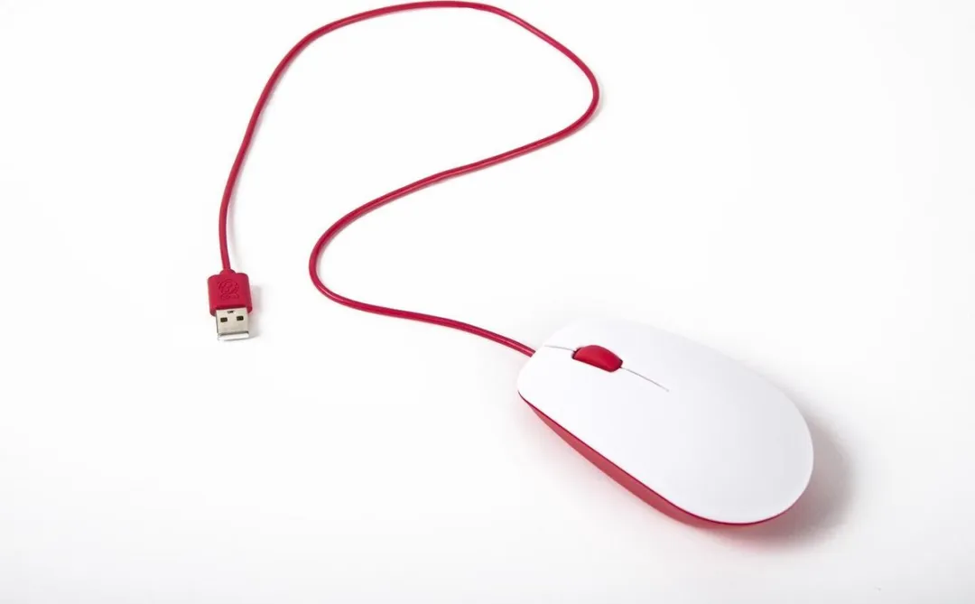 Raspberry Pi Muis Wit/Rood