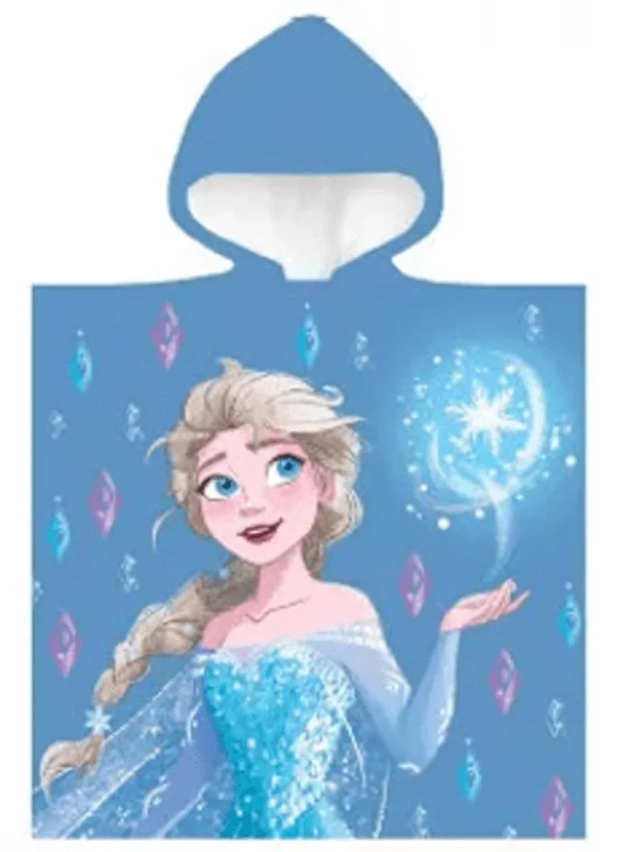 Disney Frozen Poncho 50x100cm - Blauw