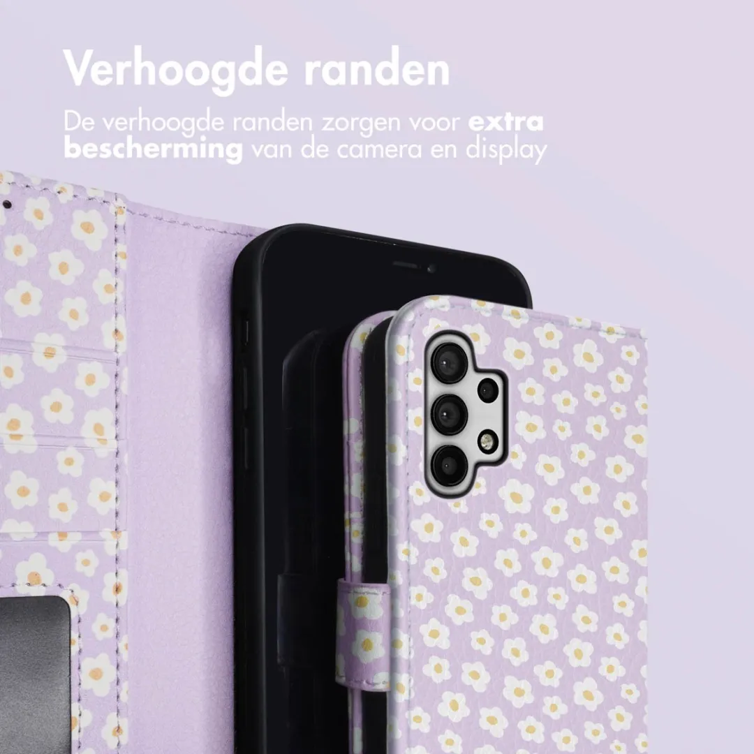 Imoshion Galaxy A32 5G Hoesje - White Daisy - 3 Pasjes