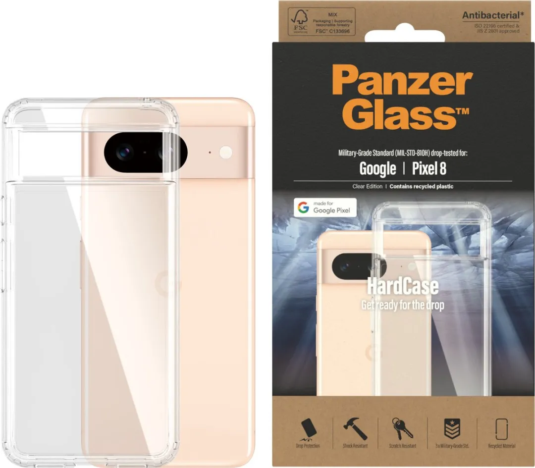 PanzerGlass PZ-0438 HardCase voor Google Pixel 8 - Transparant