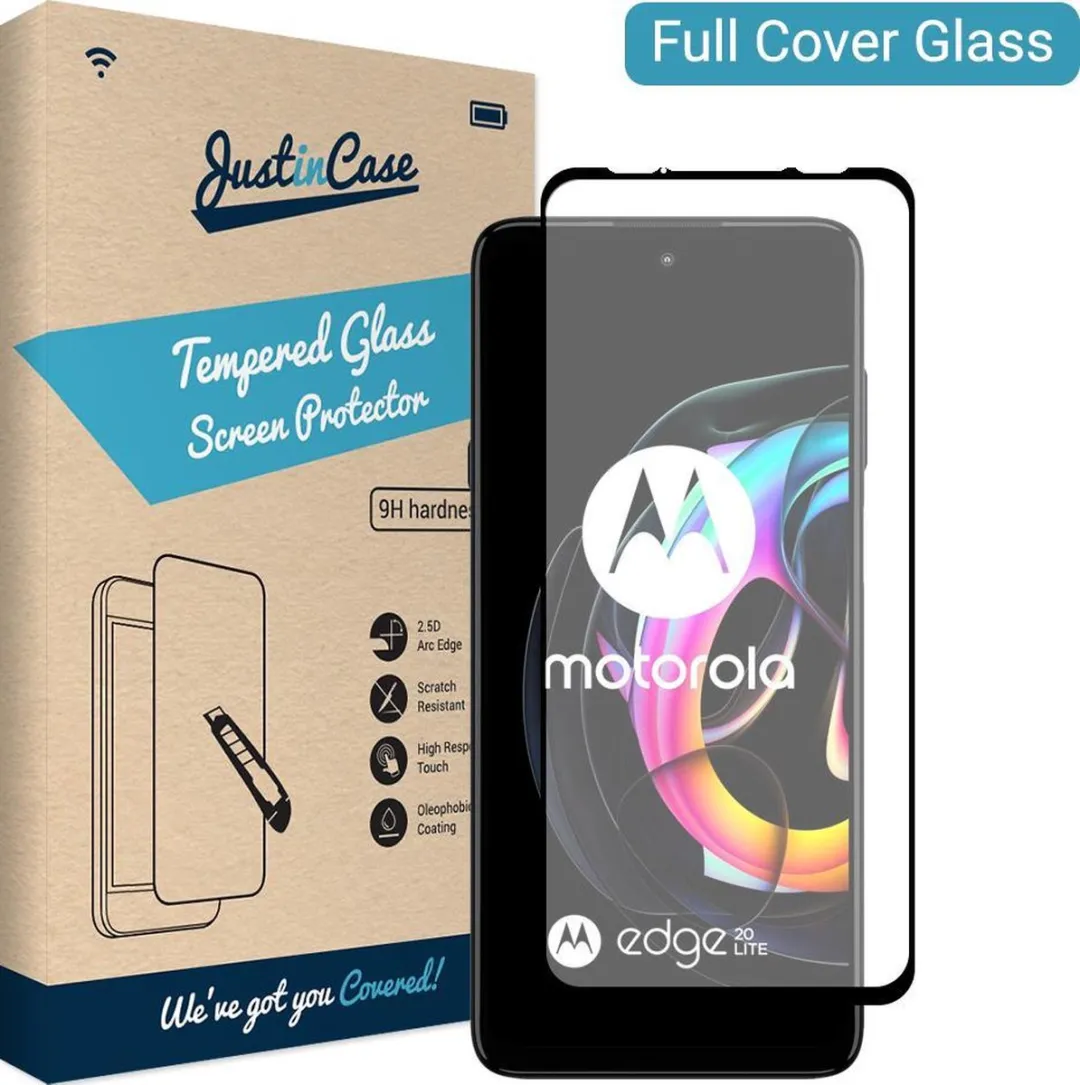 Just in Case Cazy Motorola Edge 20 Lite Full Cover Glas