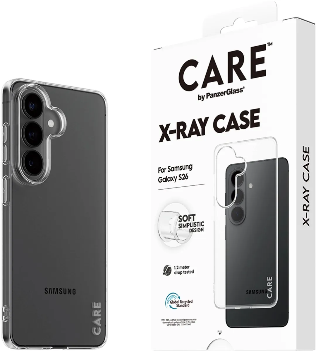 PanzerGlass CARE X-Ray Case Samsung Galaxy S26 Hoes - Transparant