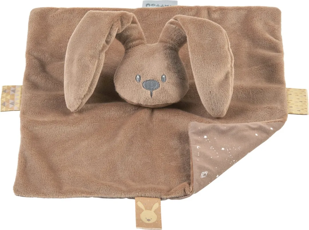 Nattou LAPIDOU Knuffeldoekje Doudou - Konijn - 27 cm - Mokka