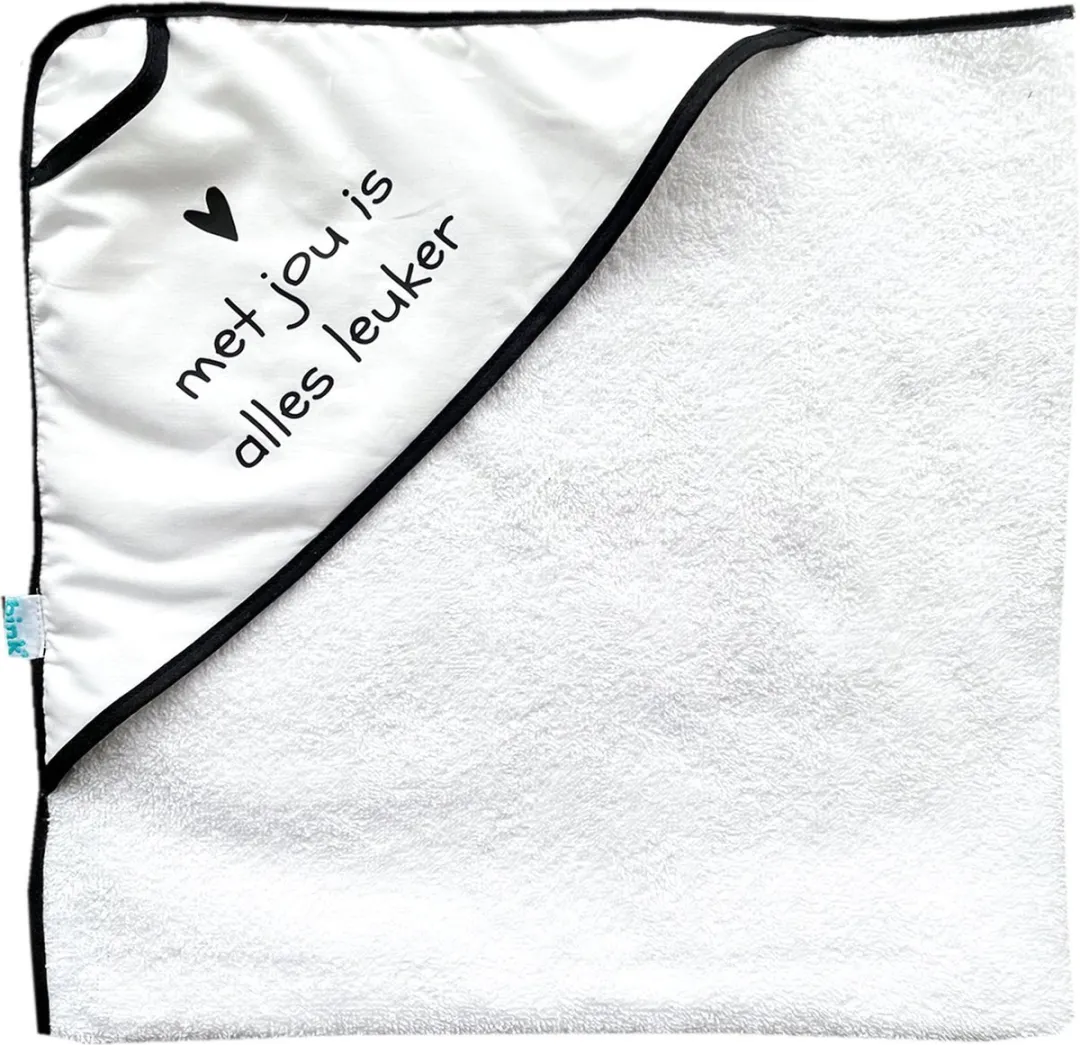 BINK Bedding Badcape Zwart Wit