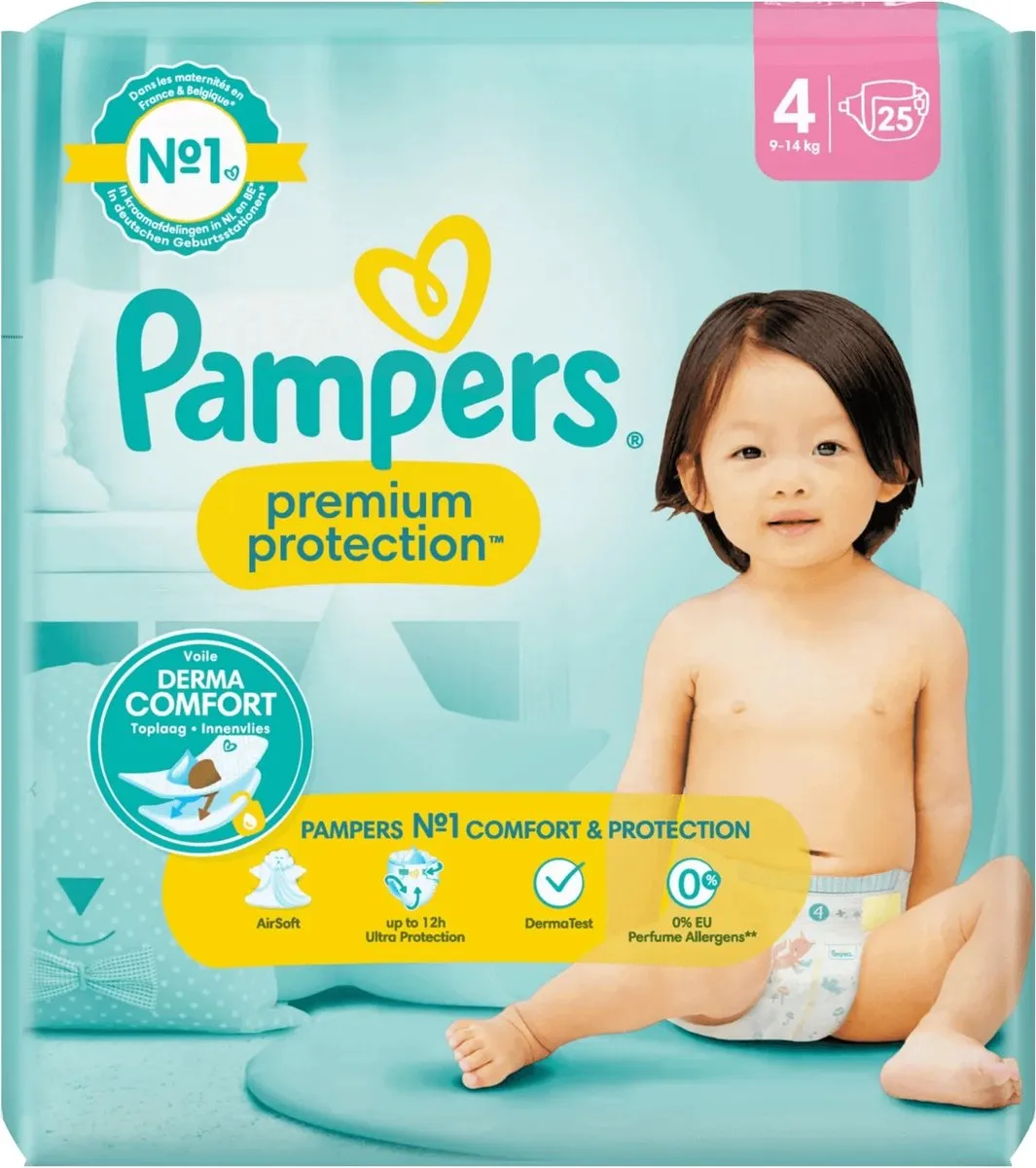 Pampers Luier Premium Protection Gr. 4 Maxi 9-14kg - 25 Stuks