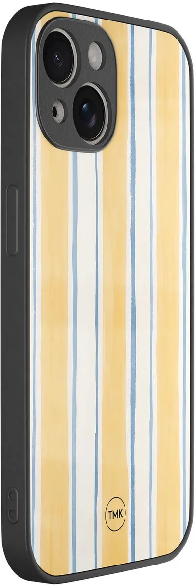 Casevibes iPhone 13 Hoesje - Gestreept Geel