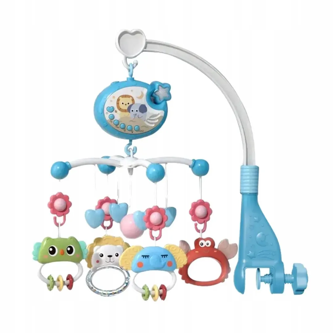 BSKToys - Wiegmobiel met Projector - Muziek & Afstandsbediening - Vanaf 0 Maanden - Blauw