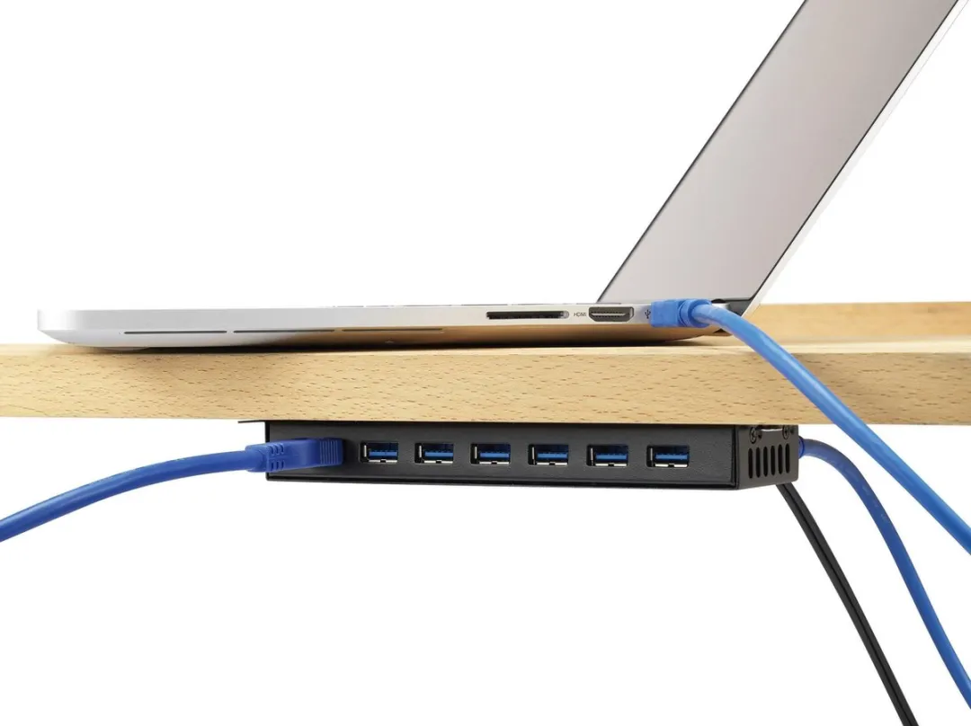 Renkforce RF-3955359 USB-hub 7 Poorten - USB 3.0 - Zwart
