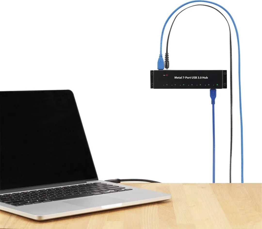 Renkforce RF-3955359 USB-hub 7 Poorten - USB 3.0 - Zwart