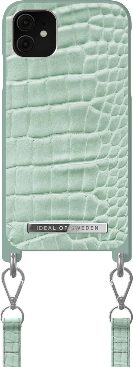 iDeal of Sweden Phone Necklace Case iPhone 11/XR - Mint Croco - IDPNSS21-I1961-261