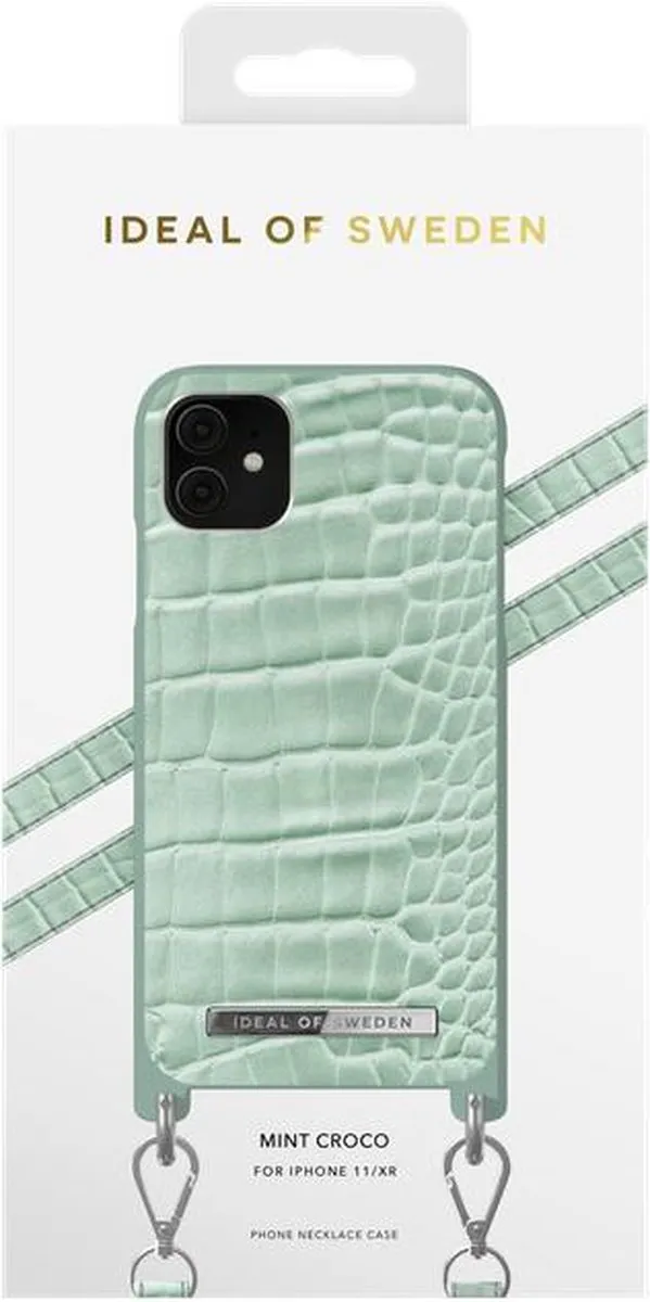 iDeal of Sweden Phone Necklace Case iPhone 11/XR - Mint Croco - IDPNSS21-I1961-261
