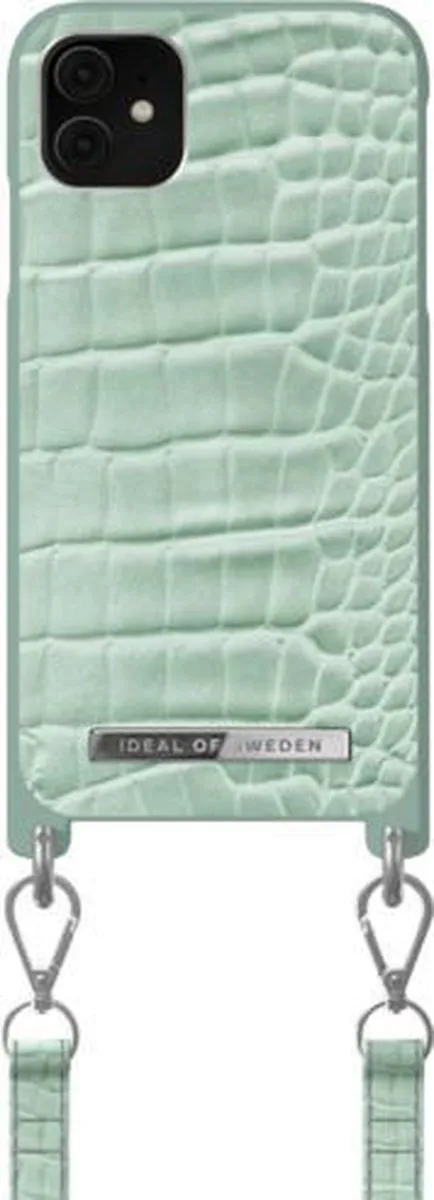iDeal of Sweden Phone Necklace Case iPhone 11/XR - Mint Croco - IDPNSS21-I1961-261 - afbeelding 6 van 6