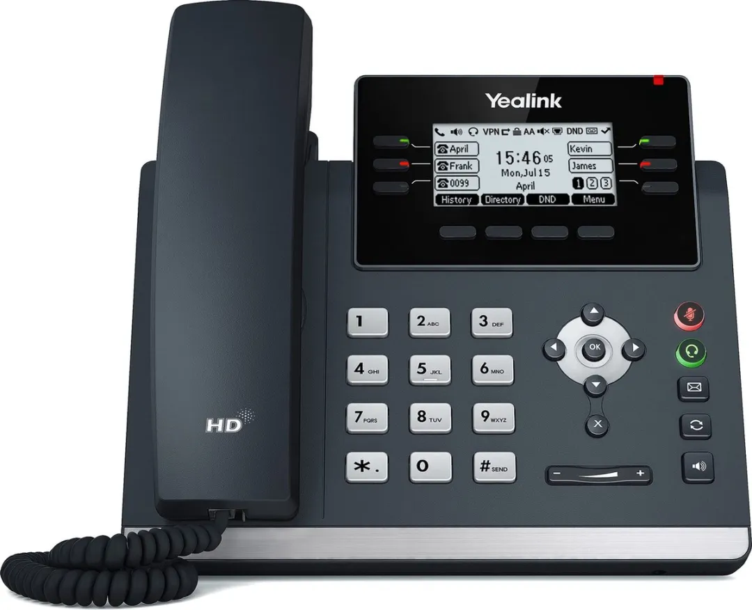 Yealink SIP T42U IP telefoon - Grijs - LCD - Wifi