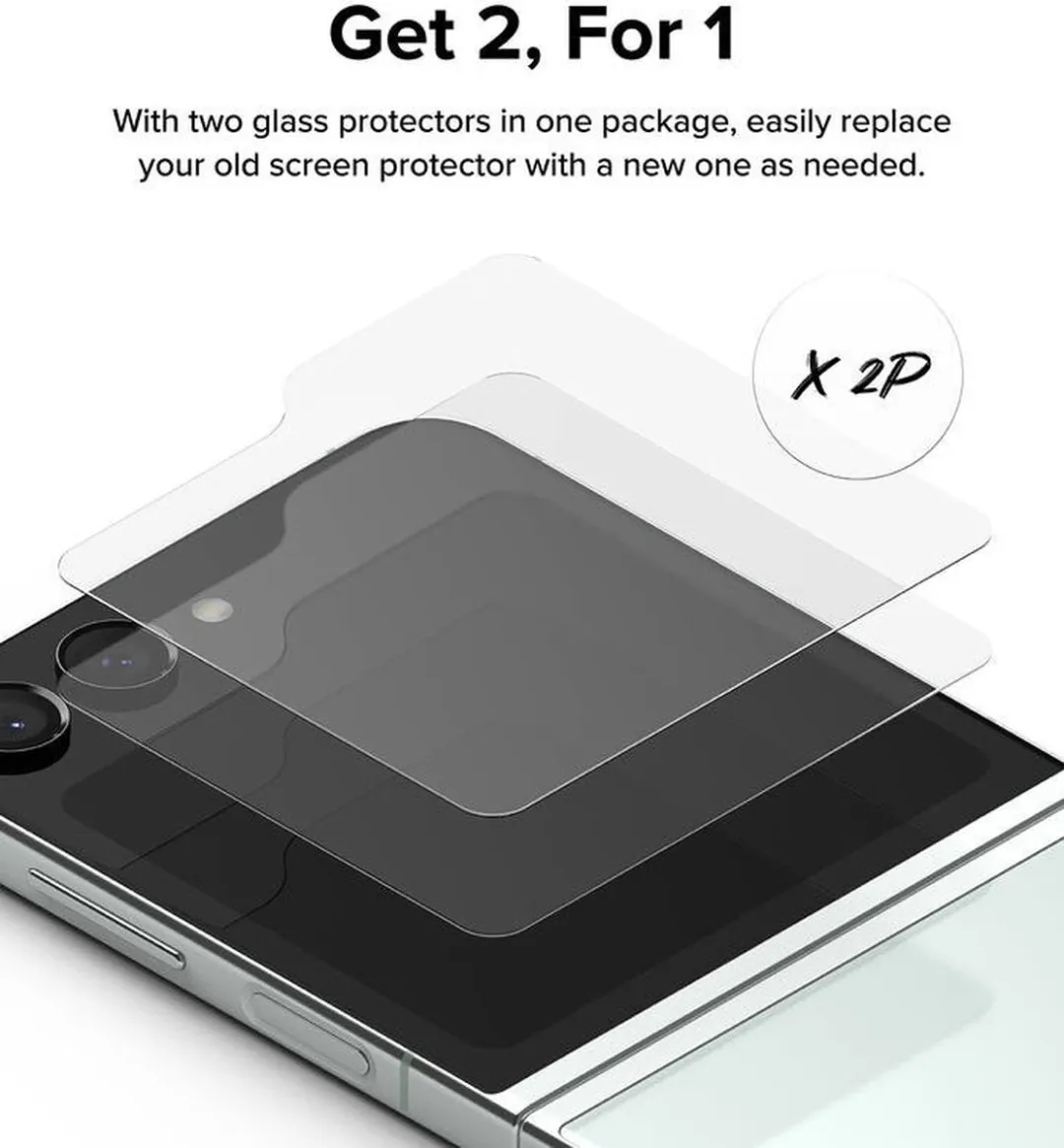 Ringke Cover Display Tempered Glass Samsung Galaxy Z Flip 5 - 2 Stuks