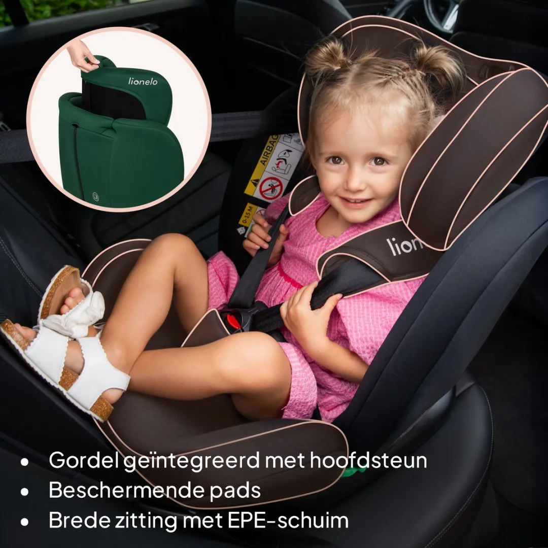 Lionelo Bastiaan 4in1 Autostoel ISOFIX 360° - Groen
