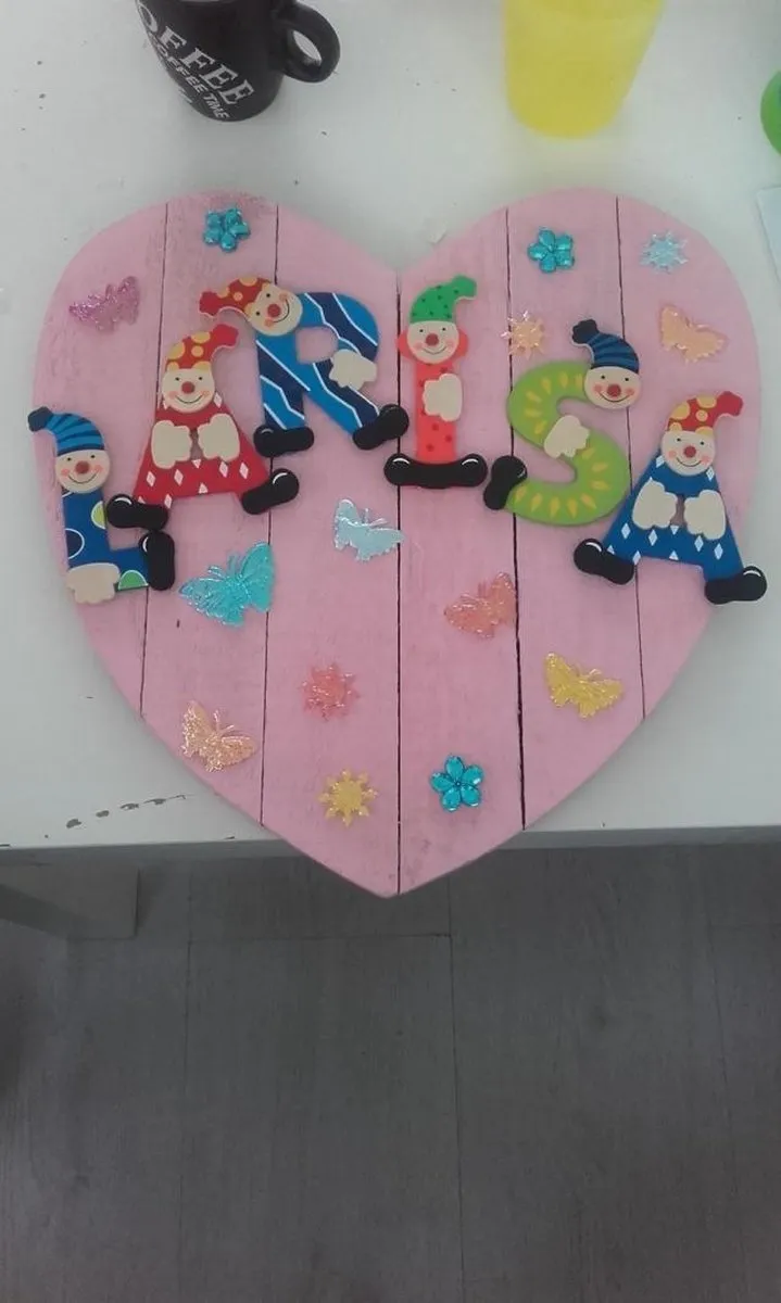 Simply For Kids Houten Naamletter Clown L - Blauw