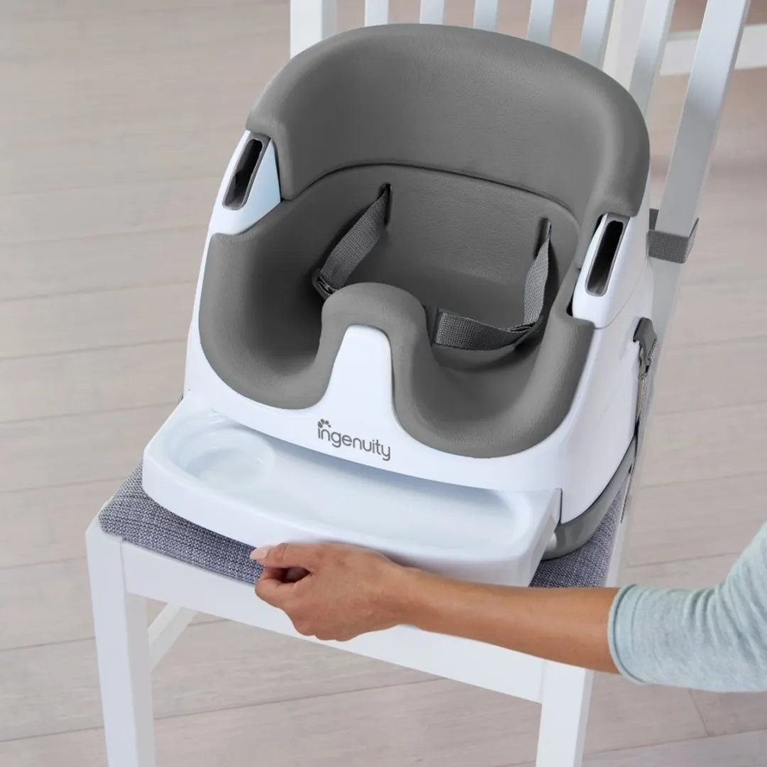 Bright Starts Ingenuity Baby Base 2-in-1 Stoelverhoger - Grijs/Wit