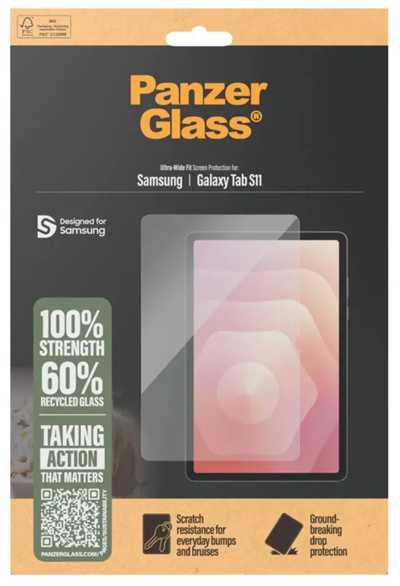 PanzerGlass PG72109 Ultra Wide Screenprotector - Samsung Galaxy Tab S11 - Transparant