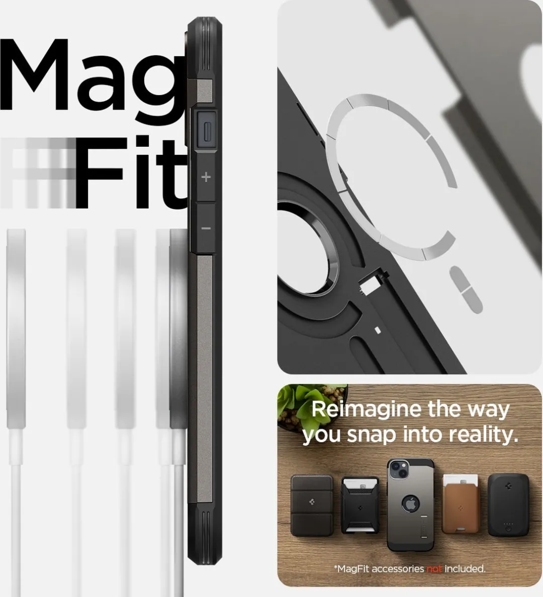 Spigen Tough Armor Mag Hoesje iPhone 14 Plus ACS04914 - Grijs - afbeelding 6 van 6