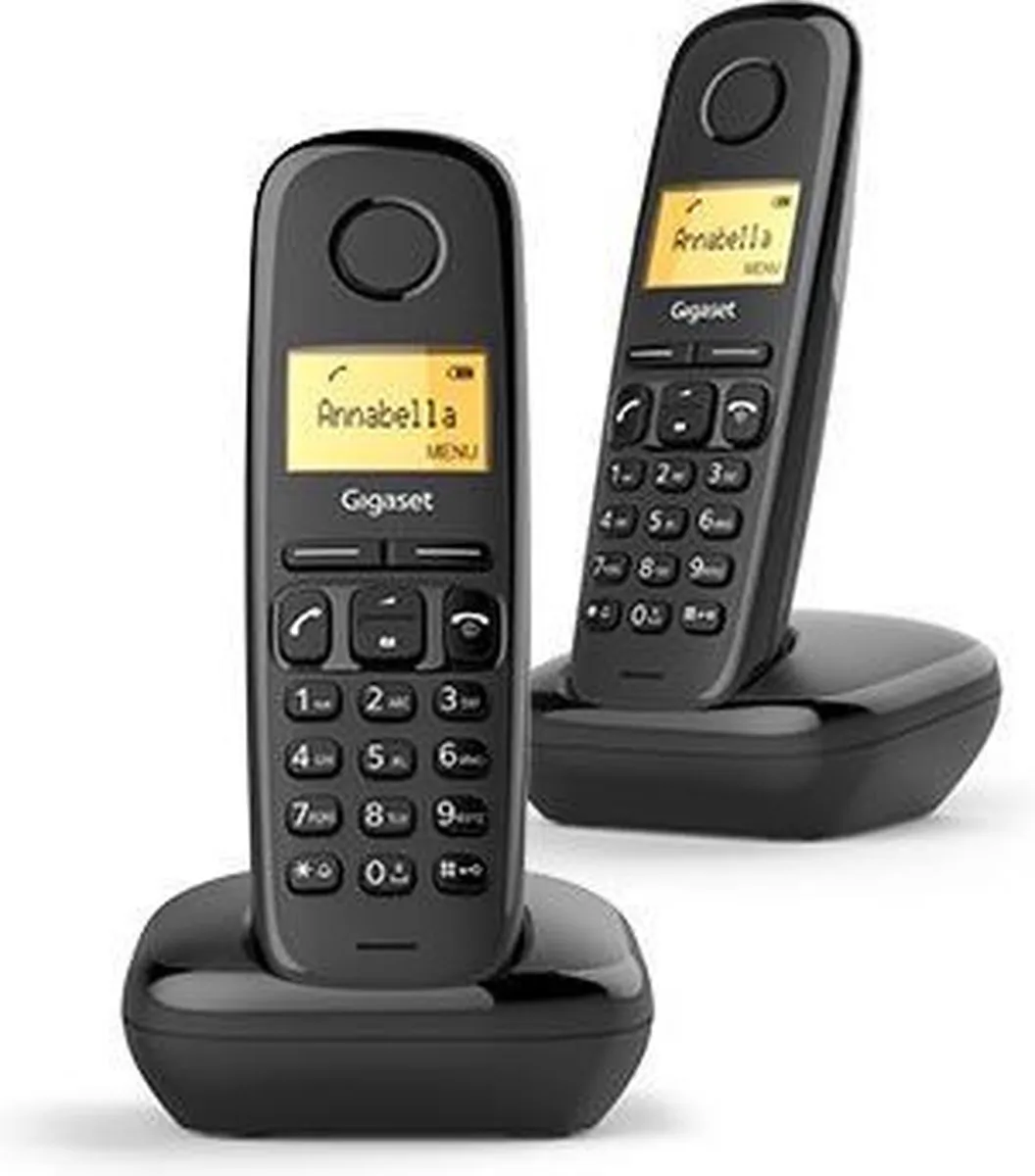 Gigaset A170 Duo Analog/DECT telephone Zwart geen ondersteuning in Nederland