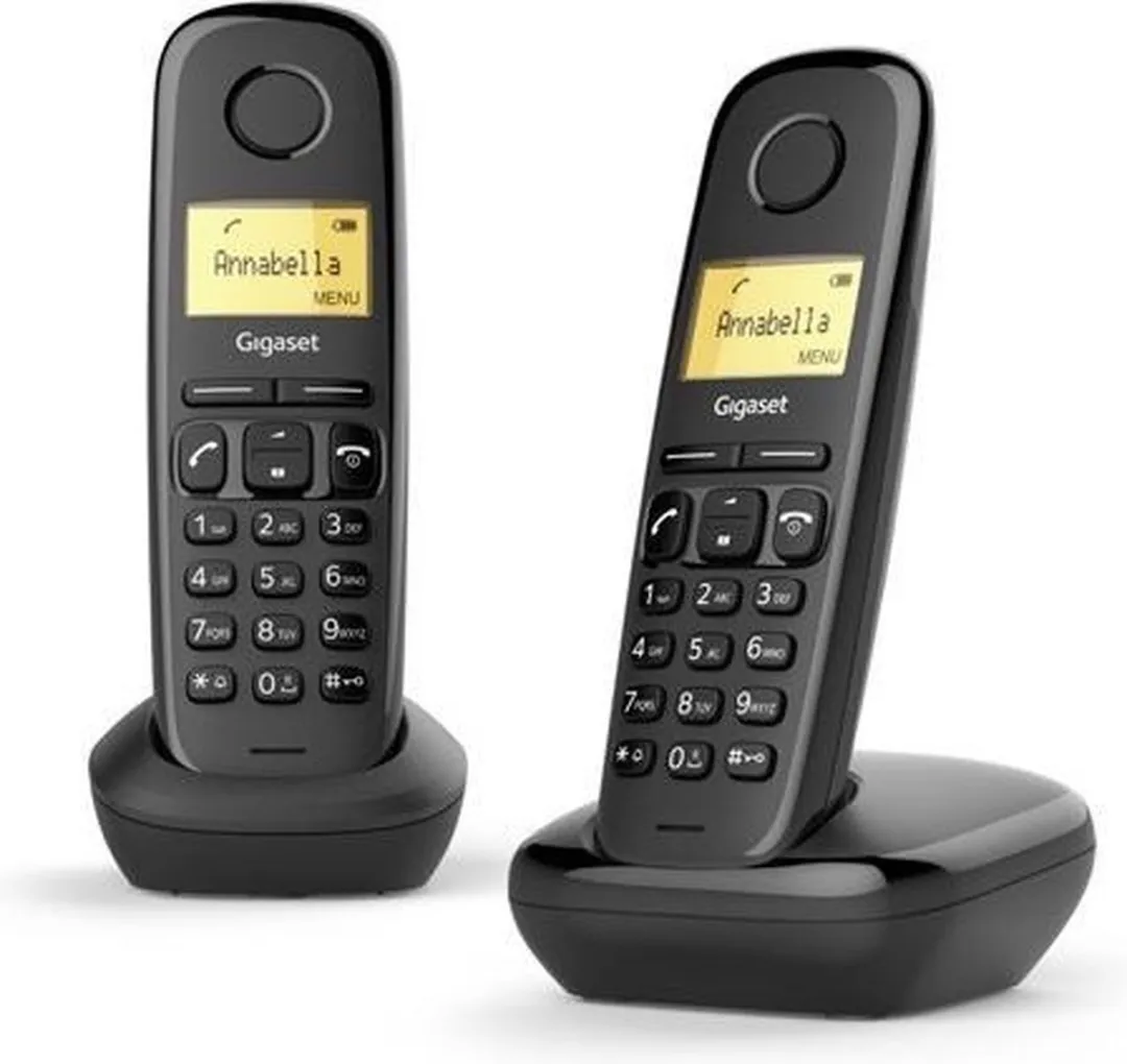 Gigaset A170 Duo Analog/DECT telephone Zwart geen ondersteuning in Nederland