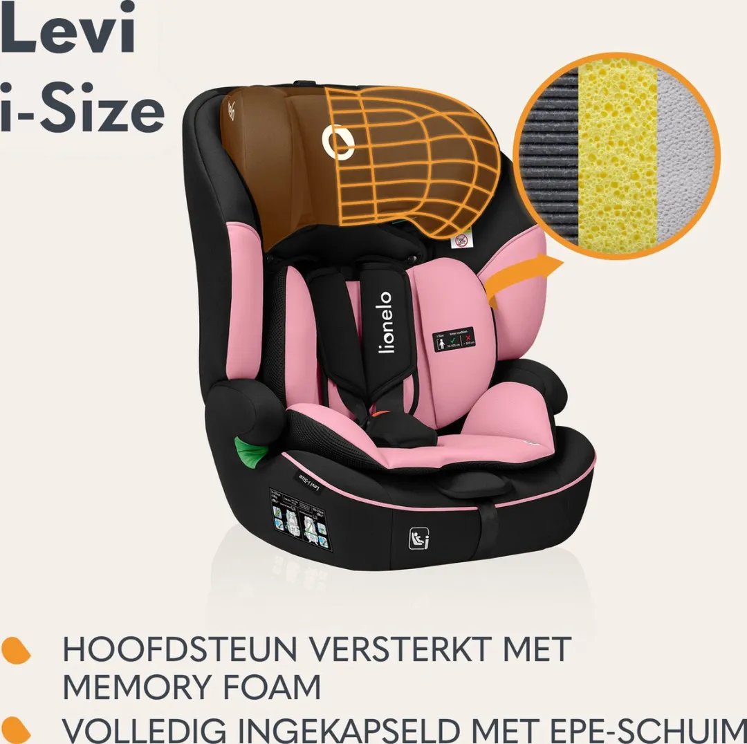 Lionelo Levi i-Size Autostoel 76-150cm - Groen