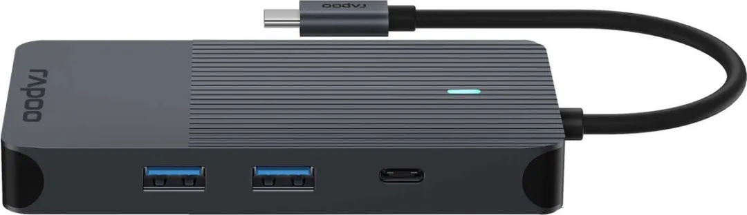 Rapoo UCM-2005 USB-C Multiport Adapter 10-in-1 - Donker Grijs - afbeelding 6 van 6