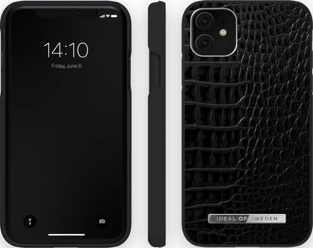 iDeal of Sweden Atelier Case iPhone 11/XR Neo Noir Croco Silver - IDACSS22-I1961-306